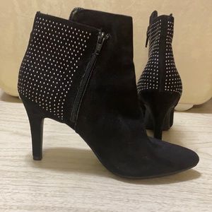 Nine West Eye Candy Black Studded Booties